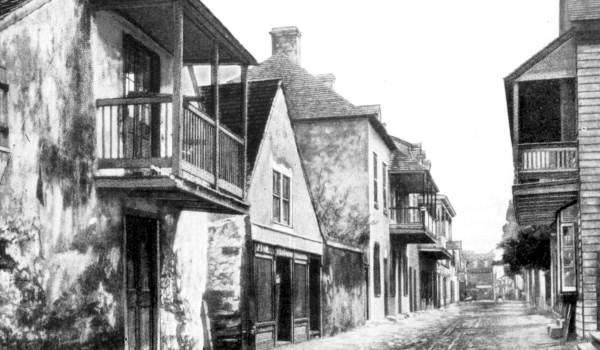 View of buildings along Charlotte street - Saint Augustine, Florida