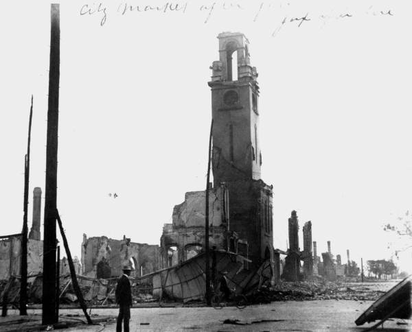 City market after the fire of 1901 - Jacksonville, Florida.