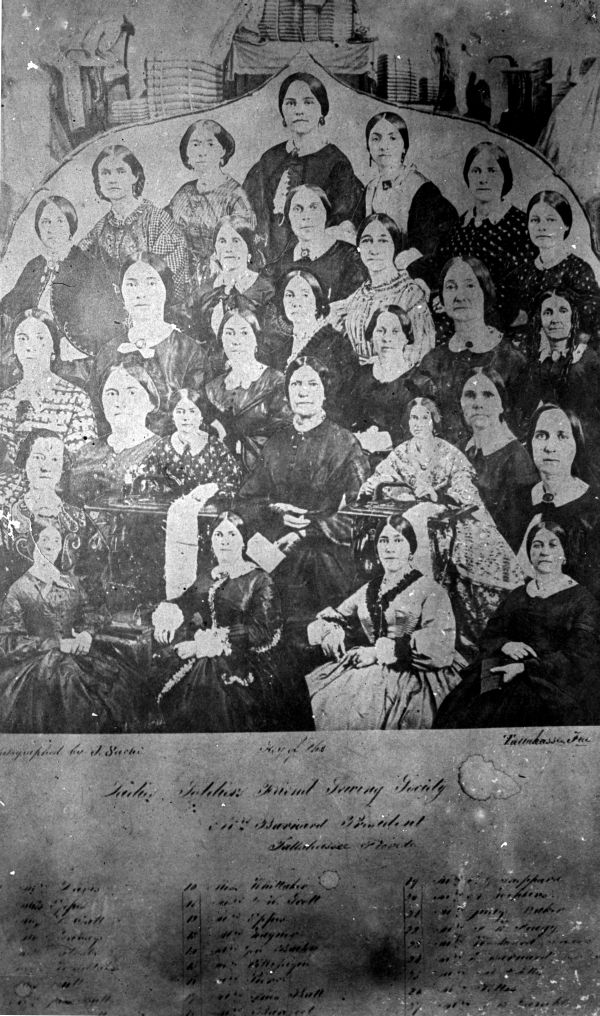 Photocollage of Ladies Soldiers Friend Sewing Society - Tallahassee, Florida.