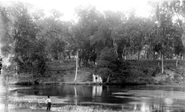 Man fishing at Blue Springs - Marion County, Florida