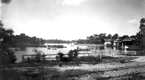 Looking west at Spring Bayou from Switzers - Tarpon Springs, Florida