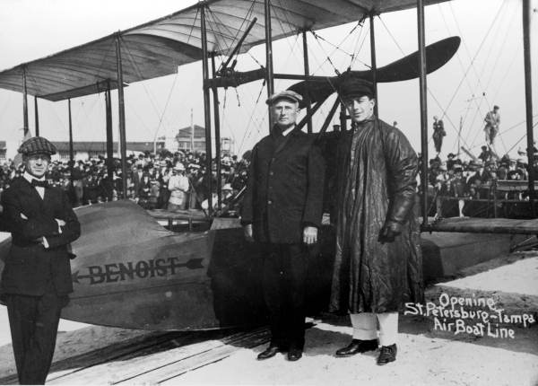 First regularly scheduled airline flight - Saint Petersburg, Florida.