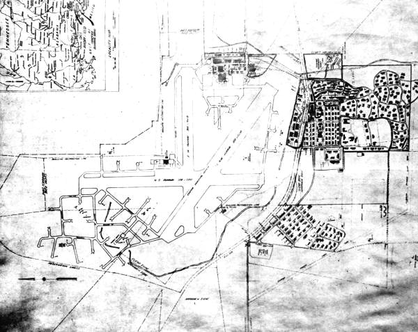 Map of plan for conversion of municipal airport to Dale Mabry Field.