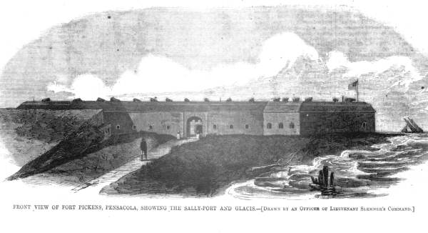 Front view of Fort Pickens