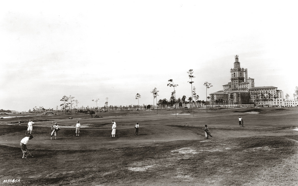 Golfers on the Miami Biltmore Hotel golf course - Coral Gables, Florida