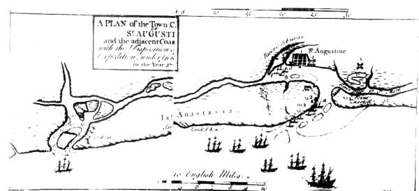 Plan of the town and harbor of Saint Augustine