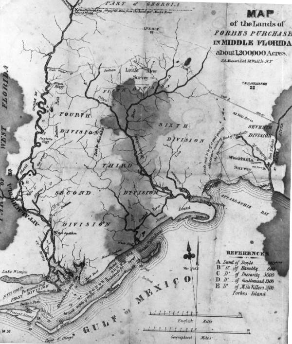 Map of land purchased by John Forbes