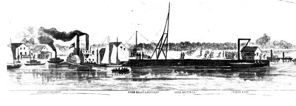 Drawing of the docks during the civil war - Pensacola, Florida.