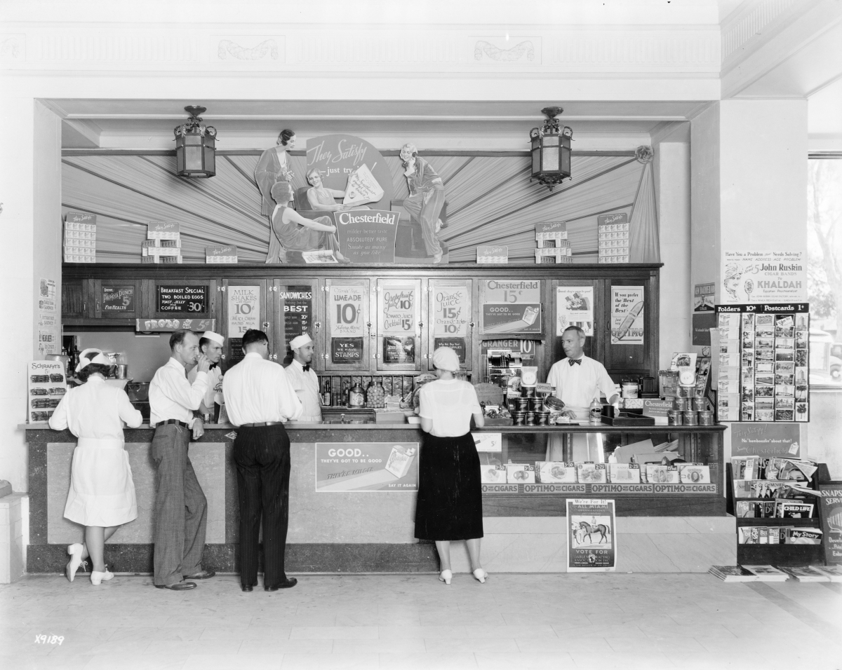 Interior view of the Huntington Soda Shop - Miami, Florida.