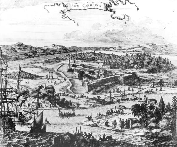 Lithograph of Fort Caroline