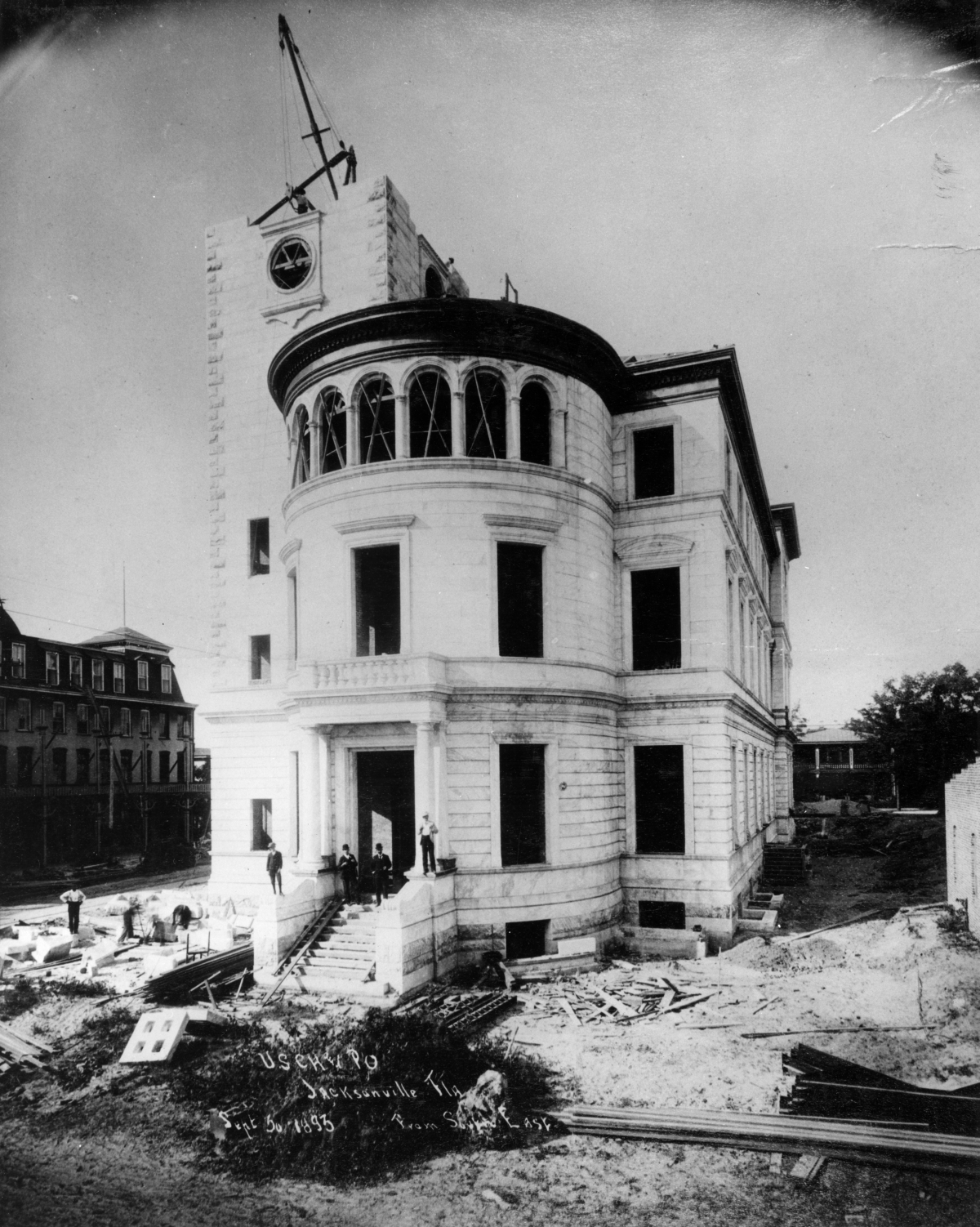 Construction of the post office building - Jacksonville, Florida.