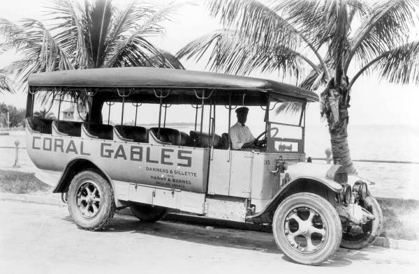 Dammers, Gillette and Burnes company bus - Coral Gables, Florida