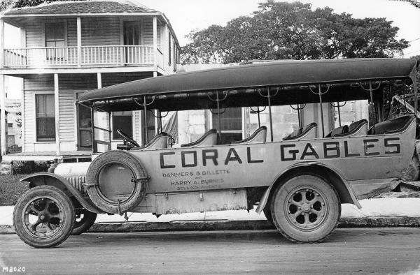 Dammers, Gillette and Burnes company bus - Coral Gables, Florida
