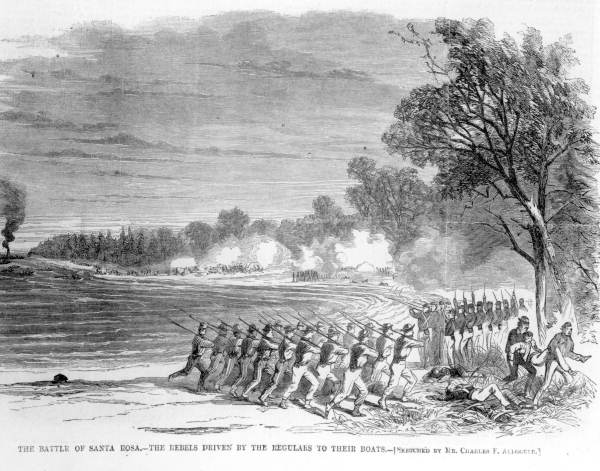 The Battle of Santa Rosa - The rebels driven by the regulars to their boats.