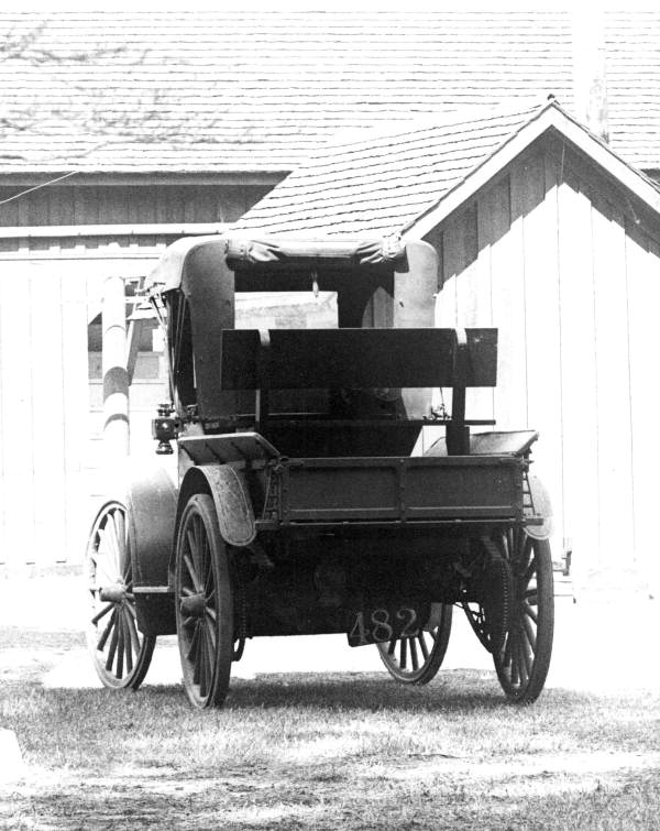 Early pick-up truck looked from rear - Pensacola, Florida.