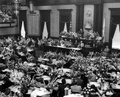 Secretary of State R.A. Gray delivering message of ailing Governor Dan McCarty to joint session of the legislature.