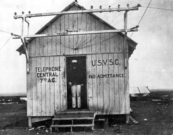 Lieutenant Stamford at the 7th Army Corps, Signal Corps camp - Jacksonville, Florida
