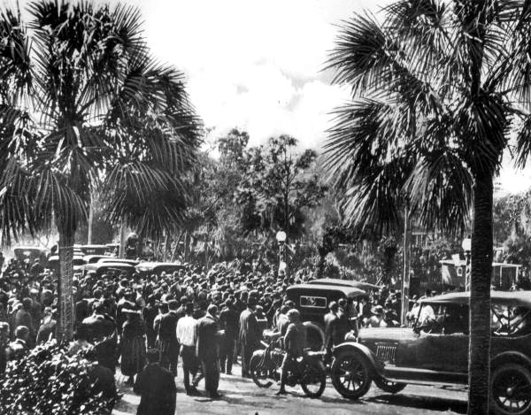 Crowds gathered for epiphany celebration - Tarpon Springs, Florida