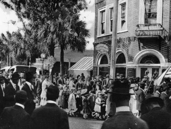 Street scene during epiphany celebration - Tarpon Springs, Florida