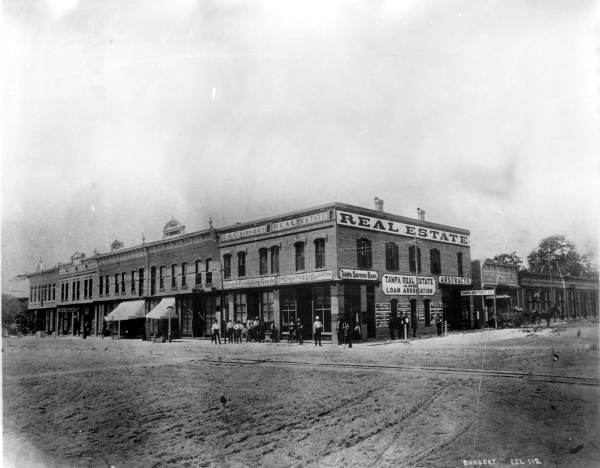 Buildings at southwest corner of Lafayette and Franklin Streets - Tampa, Florida.