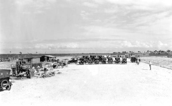 Row of parked automobiles - Hollywood, Florida