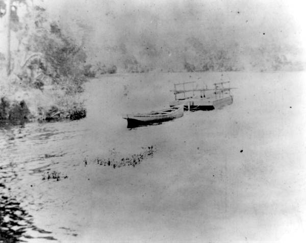 Ferry going across the Caloosahatchee River - Alva, Florida