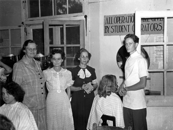 Beautician training at the NYA's Camp Roosevelt - Ocala, Florida.