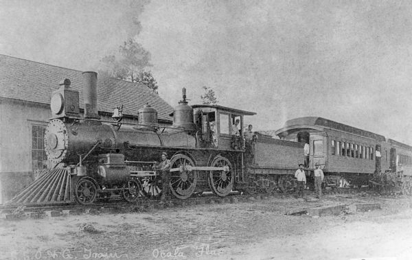 Silver Springs, Ocala and Gulf Railroad engine #2 - Ocala, Florida.