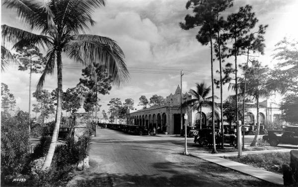 Exterior view of Coral Gables developers' sales offices, at Le Jeune Plaza - Coral Gables, Florida.