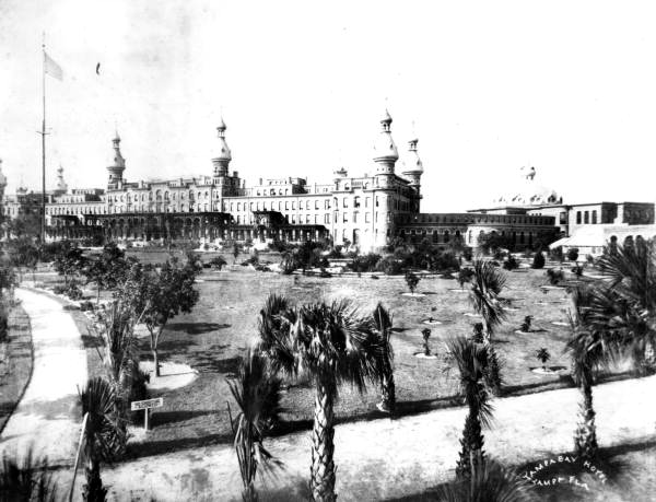 Looking across the grounds at the Tampa Bay Hotel - Tampa, Florida.