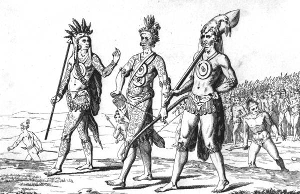 Timucan Indians going to war