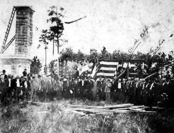 Survivors of the Battle of Olustee at the dedication of the battlefield monument - Olustee, Florida