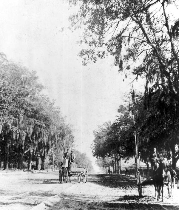 Wagons on Bay Street - Jacksonville, Florida.