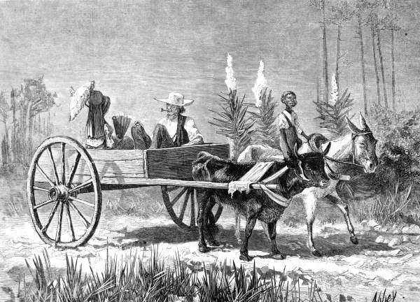 Illustration of a Florida cracker going to church