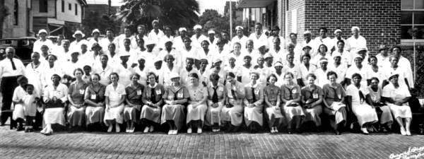 Midwives from training institute assembled for group portrait - Tampa, Florida.