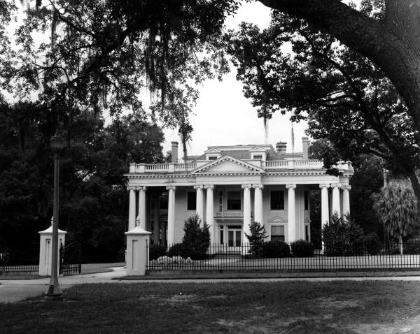 Front view of the Florida Governor's Mansion - Tallahassee, Florida.
