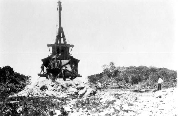 Excavator dragline for the Overseas Railway extension - Lower Matecumbe Key, Florida