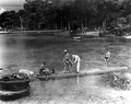 Scene from the filming of "Tarzan's Secret Treasure" at Wakulla Springs.