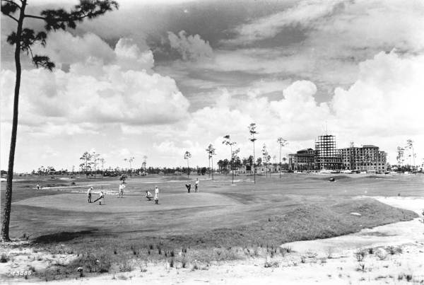 Golfers on the Miami Biltmore Hotel golf course - Coral Gables, Florida