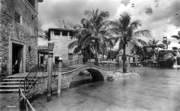 View of the footbridge at the Venetian Pool - Coral Gables, Florida
