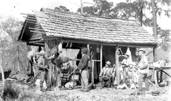 Hunters at camp in Green Swamp - Lake County, Florida