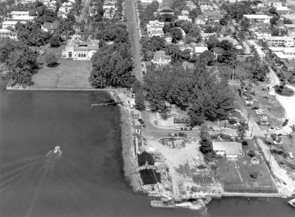 Aerial view of Biscayne Blvd. - Miami, Florida.