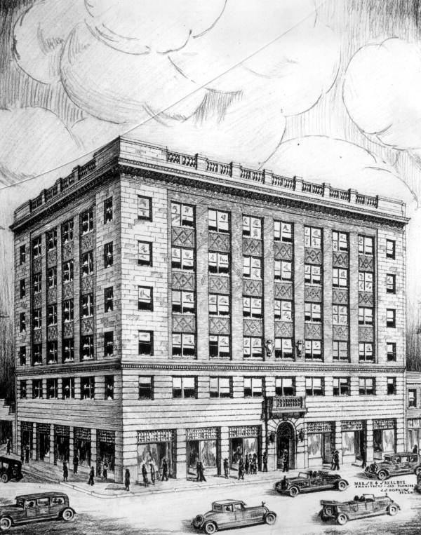 Drawing of the Hildebrandt building - Jacksonville, Florida