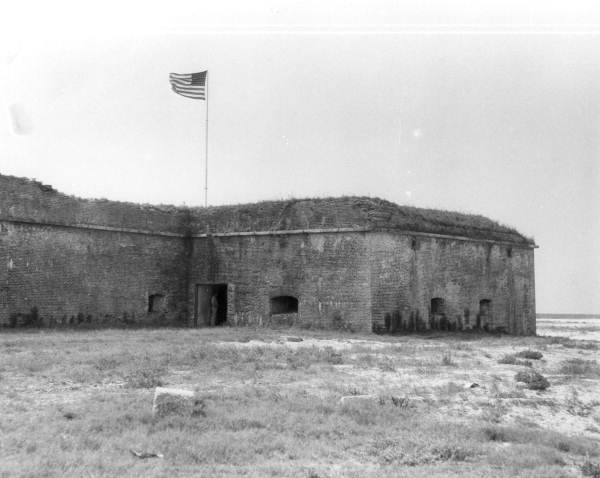 American flag flying high at Fort Pickens - Santa Rosa Island, Florida.