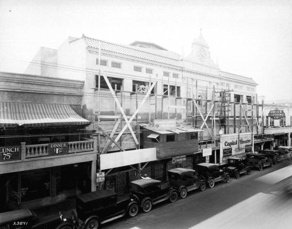 Construction of Capitol Theatre - Miami, Florida.