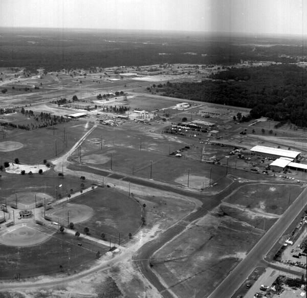 Aerial view of baseball fields at Jim Messer Park - Tallahassee, Florida.
