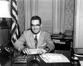 Governor Dan McCarty at desk in his office - Tallahassee, Florida.