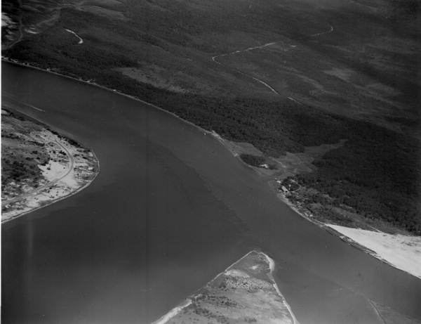 Aerial view showing the Fort Caroline National Memorial park on the Saint Johns River - Jacksonville, Florida.