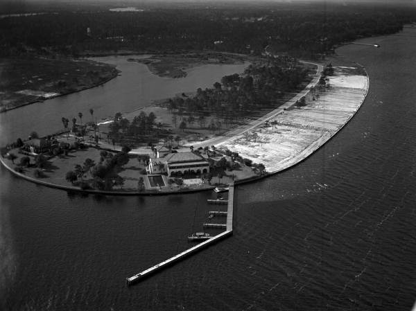 Aerial view of yacht club - Jacksonville, Florida.