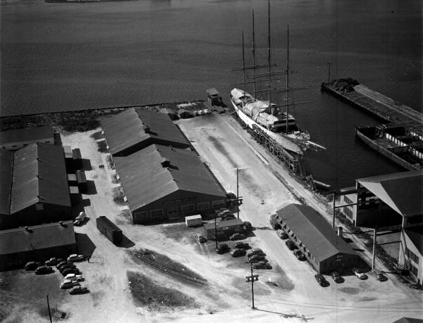 Aerial view of the Bemis Bro Bag Company - Jacksonville, Florida.
